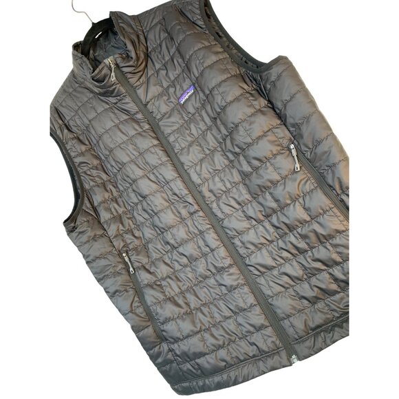 Patagonia Mens XXL Black Nano Puff Vest Custom Lettering NWT RC10393 Full Zip - Picture 1 of 11
